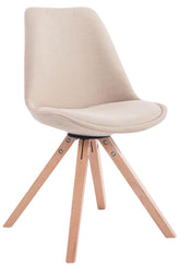 Besucherstuhl Toulouse Stoff Natura Square - creme