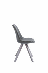 Besucherstuhl Toulouse Stoff Square grau - dunkelgrau