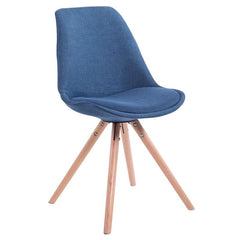 Besucherstuhl Toulouse Stoff Natura Rund - blau