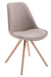 Besucherstuhl Toulouse Stoff Natura Rund - taupe