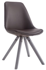 Besucherstuhl Laval Square grau - braun