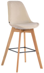 Barhocker Metz Samt natura - creme