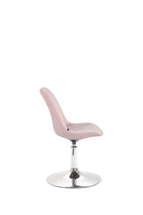 Esszimmerstuhl Maverick Samt chrom - pink