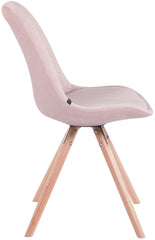 Besucherstuhl Toulouse Samt Rund natura - pink