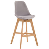 Barhocker Cannes Samt natura - grau - InfinityMarket