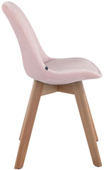 Besucherstuhl Borneo V2 Samt natura - pink