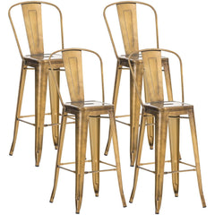 4er Set Barhocker Aiden - gold by Dropshipping-Europe – Barhocker