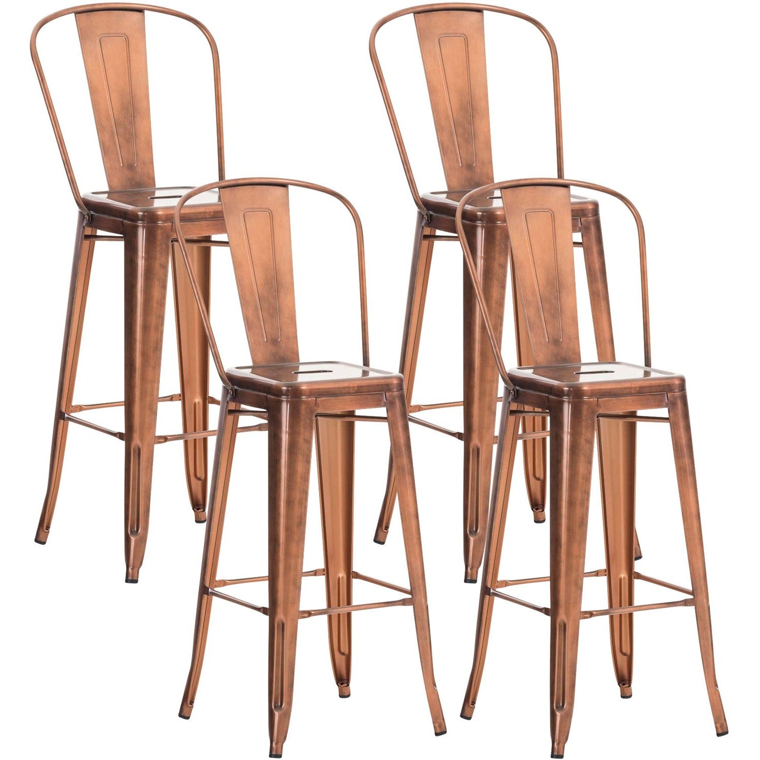 4er Set Barhocker Aiden - kupfer by Dropshipping-Europe – Barhocker