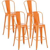 4er Set Barhocker Aiden - orange by Dropshipping-Europe – Barhocker