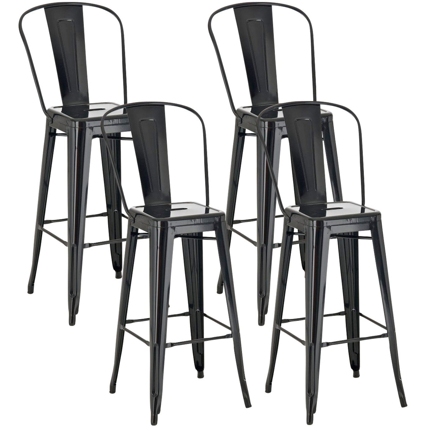 4er Set Barhocker Aiden - schwarz by Dropshipping-Europe – Barhocker