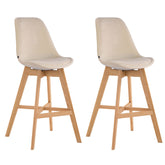 2er Set Barhocker Cannes Samt natura - creme
