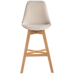 2er Set Barhocker Cannes Samt natura - creme