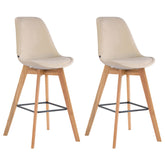 2er Set Barhocker Metz Samt natura - creme