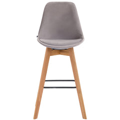2er Set Barhocker Metz Samt natura - grau