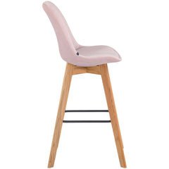 2er Set Barhocker Metz Samt natura - pink
