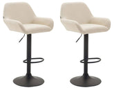 2er Set Barhocker Braga Kunstleder schwarz - creme
