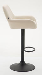 2er Set Barhocker Braga Kunstleder schwarz - creme