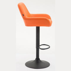 2er Set Barhocker Braga Kunstleder schwarz - orange