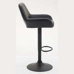 2er Set Barhocker Braga Kunstleder schwarz - schwarz