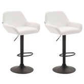 2er Set Barhocker Braga Kunstleder schwarz - weiß