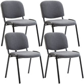 4er Set Besucherstuhl Ken Stoff - grau