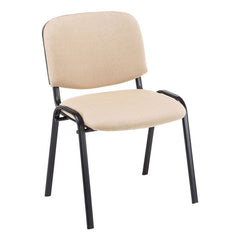 4er Set Besucherstuhl Ken Stoff - creme