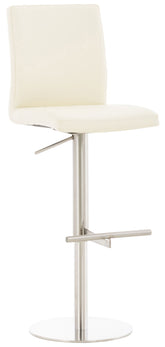 Barhocker Cadiz Kunstleder edelstahl - creme