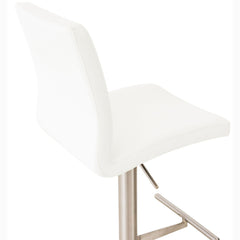 Barhocker Cadiz Kunstleder edelstahl - weiß