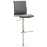 Barhocker Cadiz Kunstleder edelstahl - grau