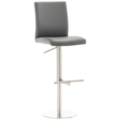 Barhocker Cadiz Kunstleder edelstahl - grau