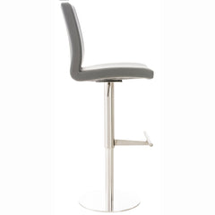 Barhocker Cadiz Kunstleder edelstahl - grau