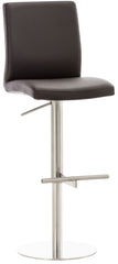 Barhocker Cadiz Kunstleder edelstahl - braun