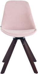 Esszimmerstuhl Troyes Samt Square walnuss - pink