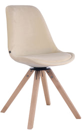 Esszimmerstuhl Troyes Samt Square natura - creme