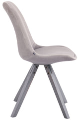Besucherstuhl Toulouse Samt Square grau - grau