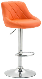 Barhocker Lazio Kunstleder chrom - orange by Dropshipping-Europe – Barhocker