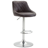 Barhocker Lazio Kunstleder chrom - braun - InfinityMarket