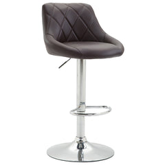 Barhocker Lazio Kunstleder chrom - braun - InfinityMarket