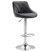 Barhocker Lazio Kunstleder chrom - schwarz - InfinityMarket