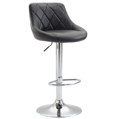 Barhocker Lazio Kunstleder chrom - schwarz - InfinityMarket