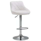 Barhocker Lazio Kunstleder chrom - weiß - InfinityMarket