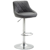 Barhocker Lazio Kunstleder chrom - grau - InfinityMarket