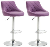 2er Set Barhocker Lazio Kunstleder C - lila