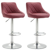 2er Set Barhocker Lazio Kunstleder C - bordeauxrot