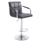 Barhocker Lucy V2 chrom - schwarz - InfinityMarket