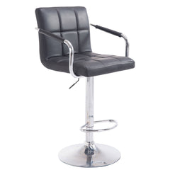 Barhocker Lucy V2 chrom - schwarz - InfinityMarket