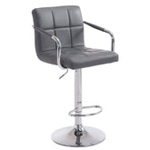 Barhocker Lucy V2 chrom - grau - InfinityMarket