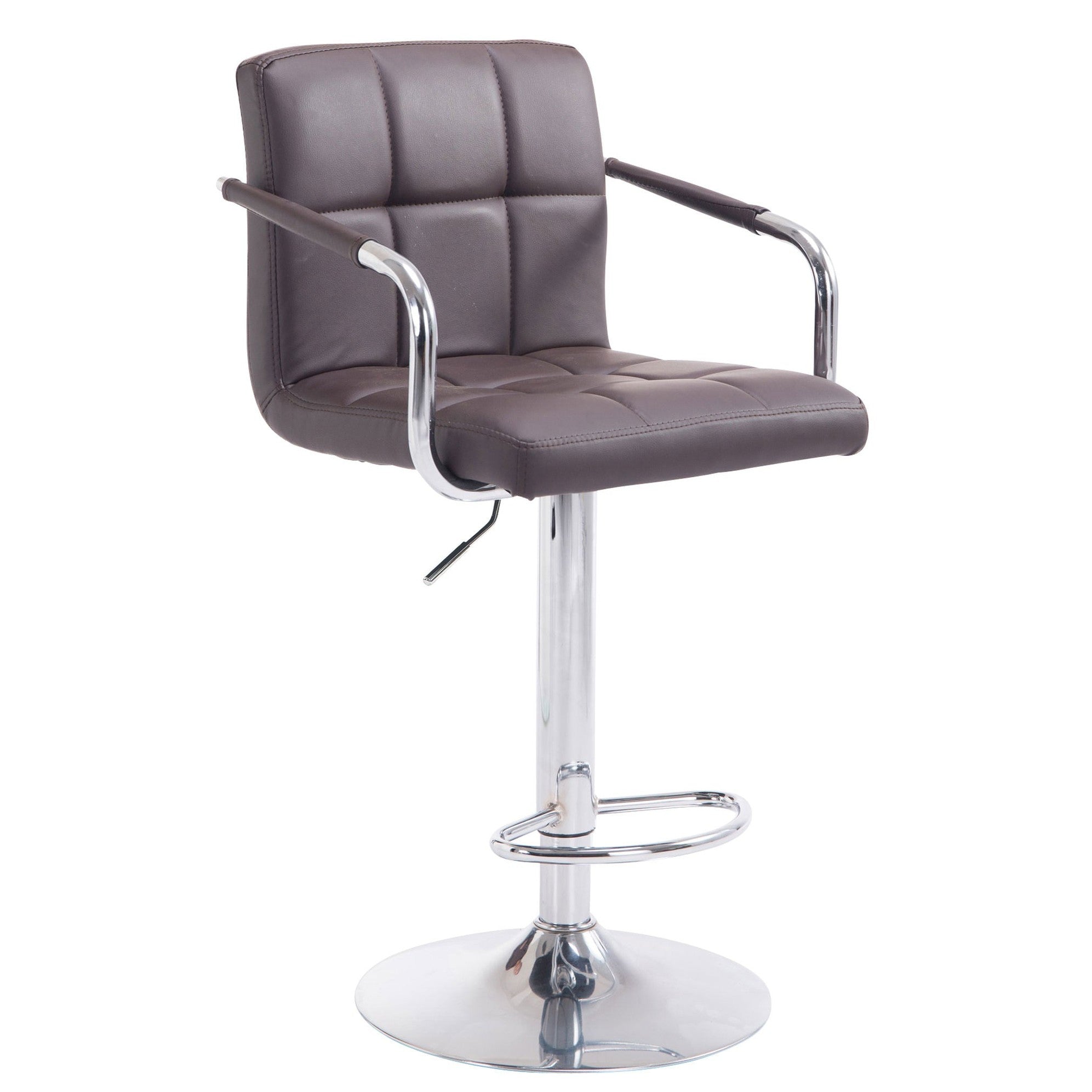 Barhocker Lucy V2 chrom - braun - InfinityMarket