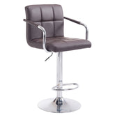 Barhocker Lucy V2 chrom - braun - InfinityMarket
