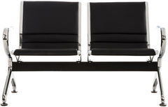 Wartebank Frankfurt 2-Sitzer - schwarz
